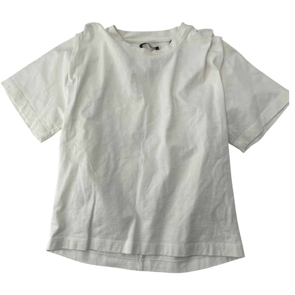 Isabel Marant T-Shirt Size 6 White Good Short Sleeve Cotton Crew Neck Tee